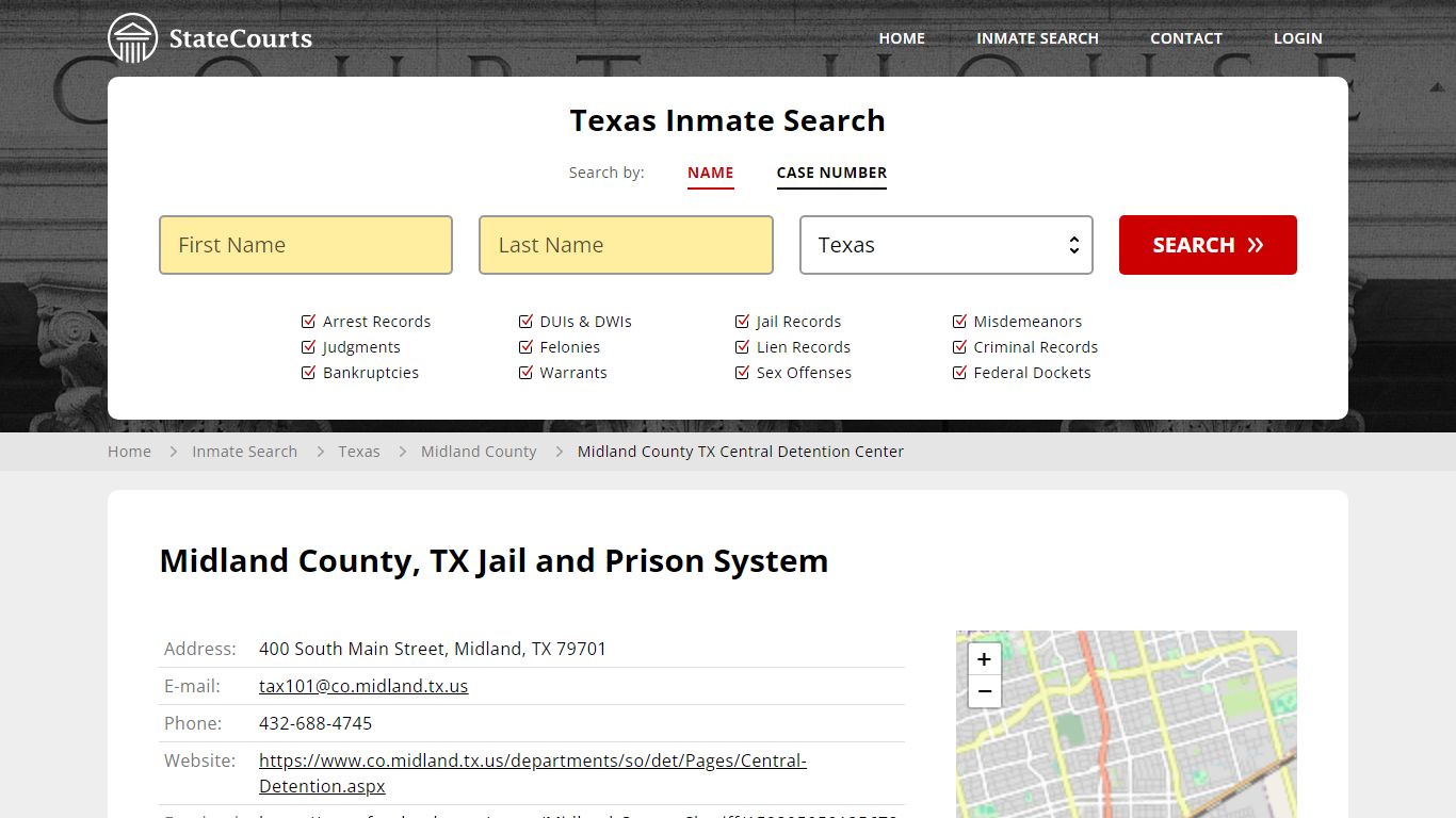 Midland County TX Central Detention Center Inmate Records Search, Texas ...